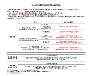 神奈川県の防音工事の対象者の発表がありました。 【南関東防衛局R3年7月1日発表】